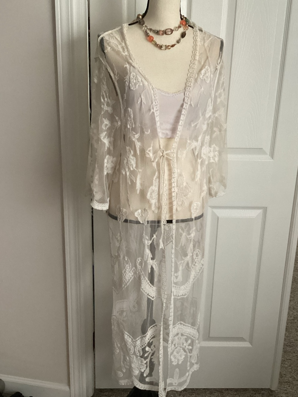 lace cardi top  or beach boho cover